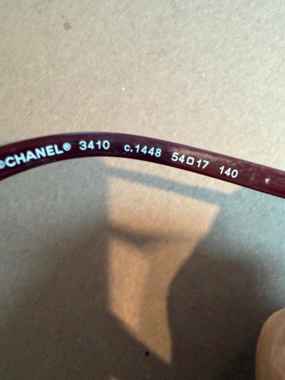 Chanel optical grade Frames/Burgundy color/hematite textured side arms NWT - Picture 4 of 9
